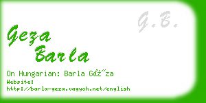 geza barla business card